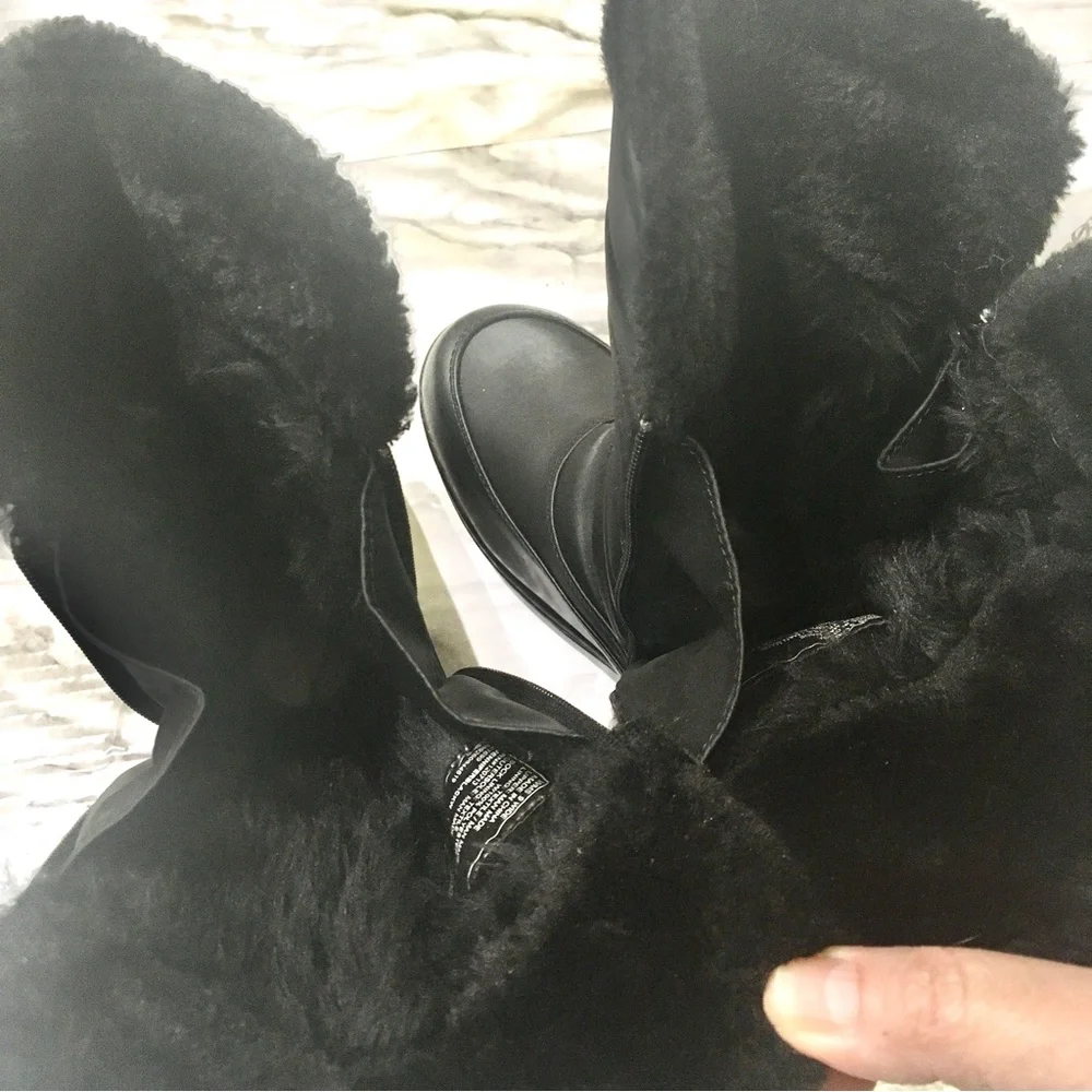 totes Women's Black Winter & Rain Tall Insulated Boots